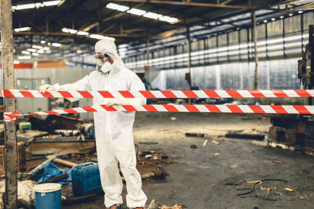 Professional Sewage Cleanup technician working in Morrow, GA